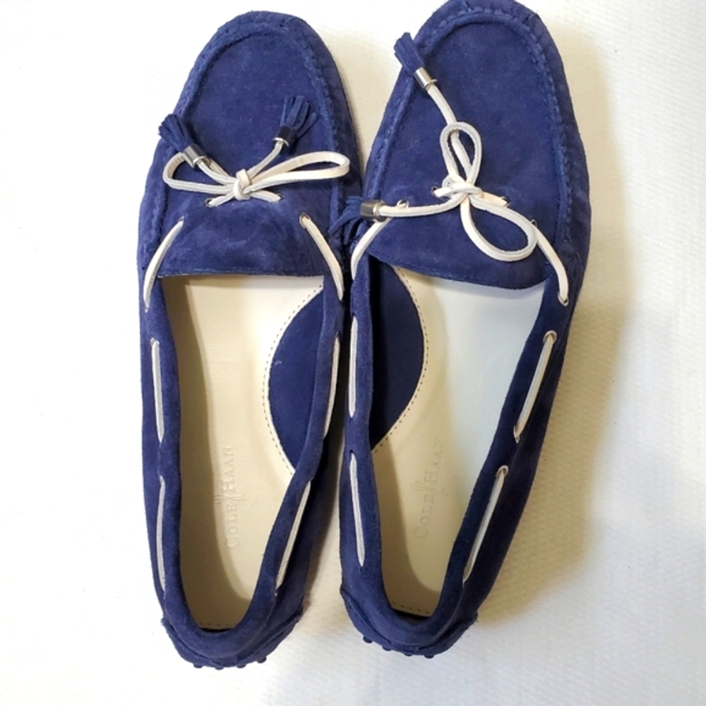 Cole Haan Cobalt Blue Suede Moccasin Driving Loafers Mens 11 - Picture 4 of 11